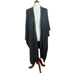 Forever 21 Charcoal Grey Knit Shawl / Kimono / Wrap Size M/L